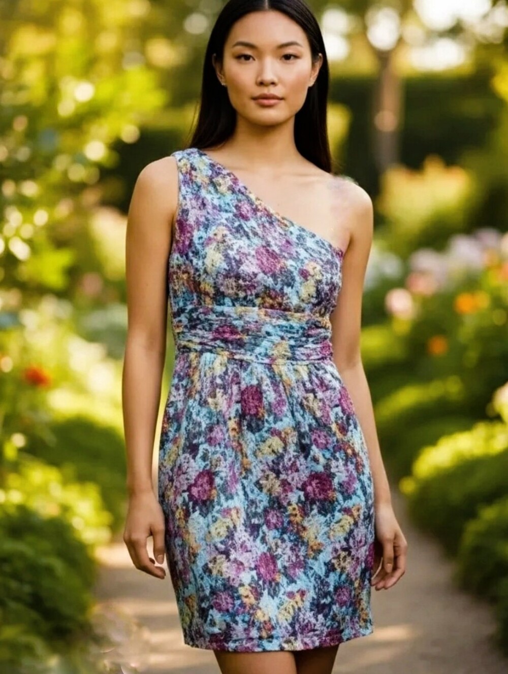 Authentic Purple Floral Rose Gianni Bini Sold At Dillard's Dress size 10
